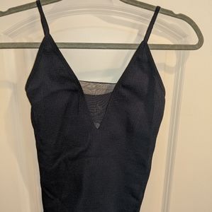 Free People adjustable strap tank w/ mesh insert